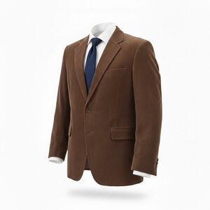 Vintage Jordache Men's Brown Corduroy 2-Button Blazer Sport Coat